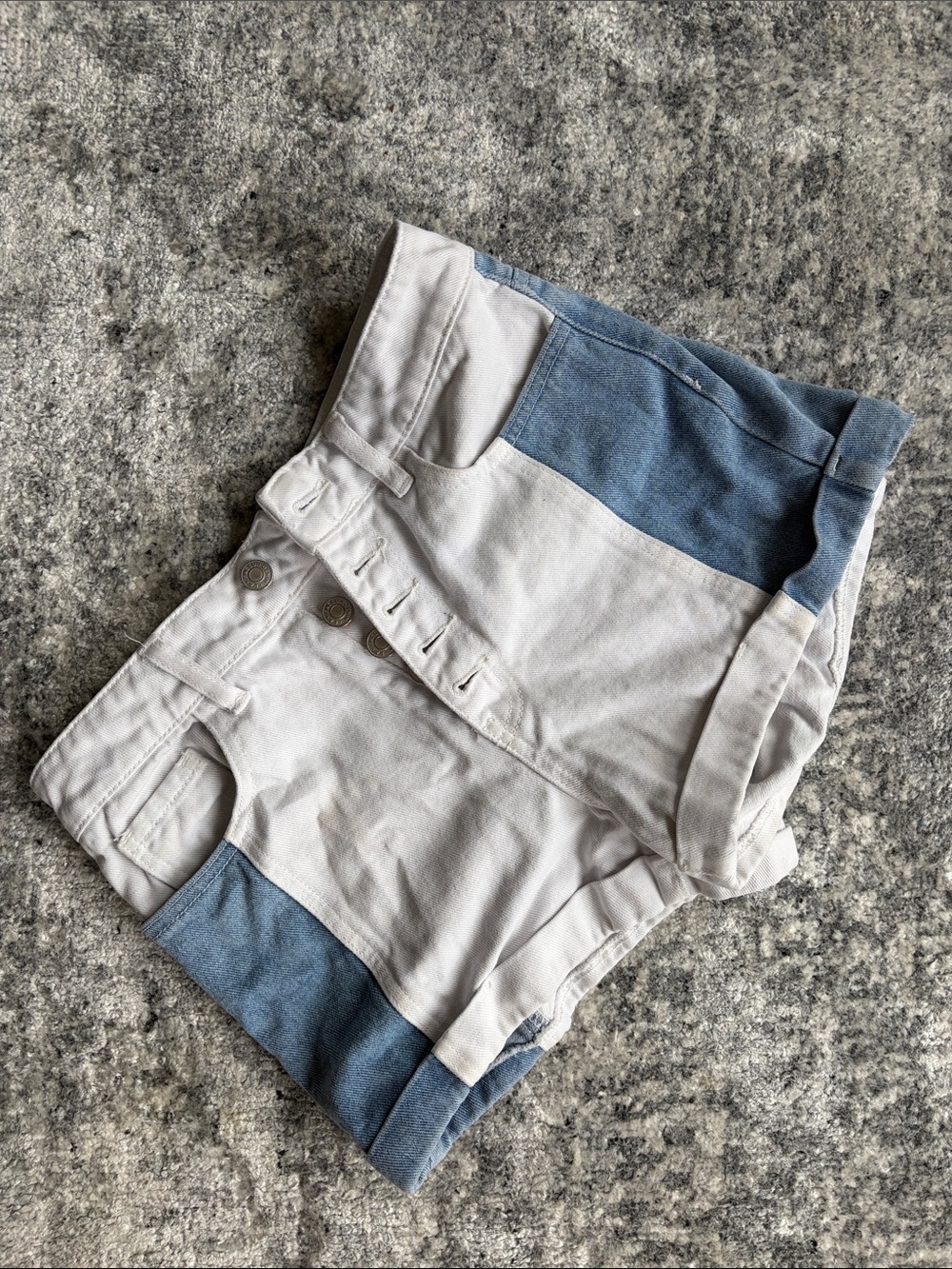 Two-Tone High-Waist Pacsun Jean Mom Shorts